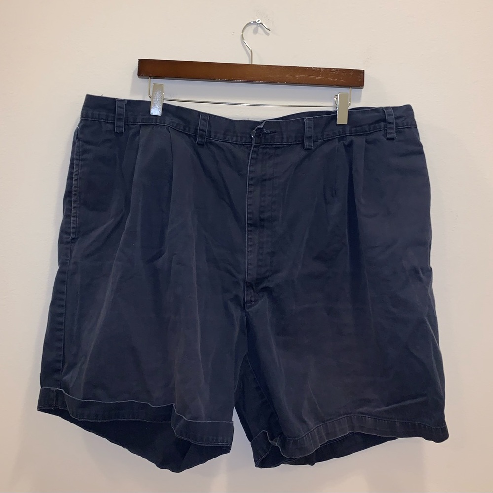 Izod Dark Blue Cotton Dress shorts size Waist 44 - Picture 2 of 11